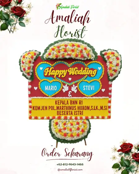 Papan Bunga Pernikahan Sugiharjo